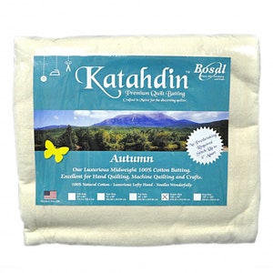 Quilt Batting - Queen Size Cotton Batting - Katahdin 100% Cotton batting - 108 in x 96 in - Quilting - Crafting -FREE US SHIPPING !