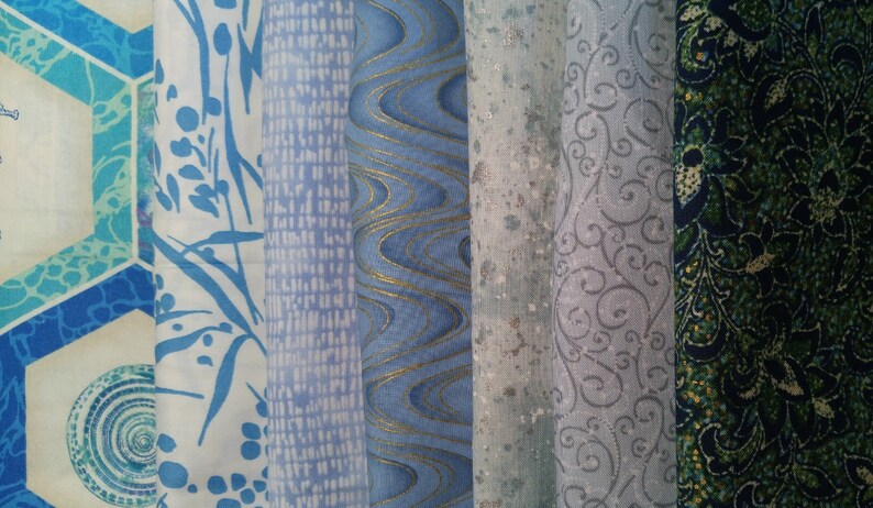 Quilt Fabrics Blue Cotton Quilting Sewing Crafting 9.94 yards quilt fabric-FREE US SHIPPING