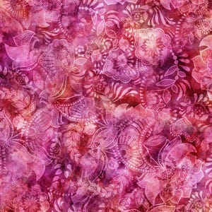 Wide Quilt Backing - 108 Inch Wide Fairy Tale Pink MDG Designs Cotton Fabric for Quilt Backing