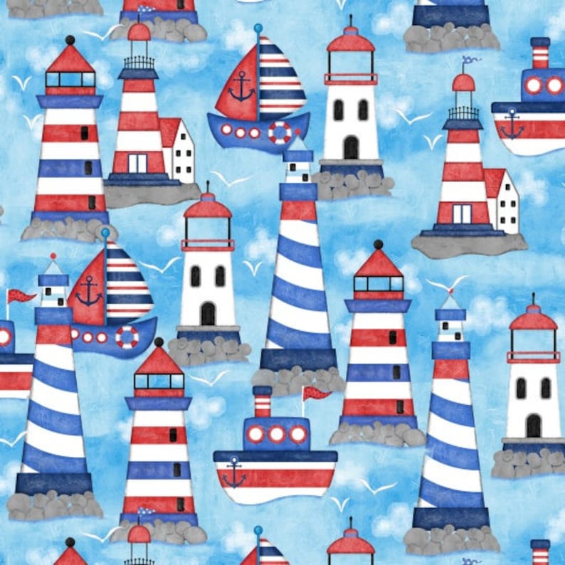 Coastal Indigo Cotton Quilt Fabric Studio E Panel E3990-77