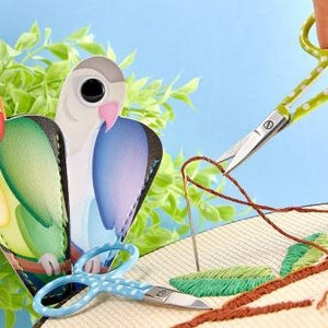 Parrot-borduurschaar met etui: naai-quiltschaar