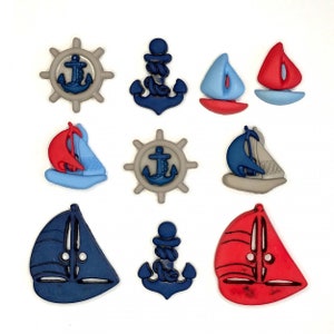 Nautical Buttons - Come Sail Away Theme Buttons # BG-4347  Buttons Galore  - Sewing - Embellishment