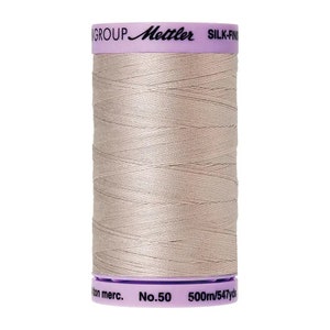 Cotton Thread - Mettler Silk-Finish 50 wt All Purpose Solid Cotton Thread 9104-0319 Cloud - Quilting Thread - Sewing Thread
