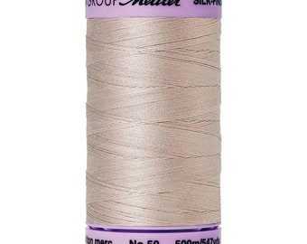 Cotton Thread - Mettler Silk-Finish 50 wt All Purpose Solid Cotton Thread 9104-0319 Cloud - Quilting Thread - Sewing Thread