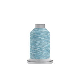 Glide Affinity bonte polyester draad: Carolina-blauw, 1000 yds