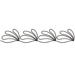 Slanting Feather Border Quilting Stencil 2&quot; # QD29 - Mylar Craft Stencil - Quilt Marking Powder Stencil