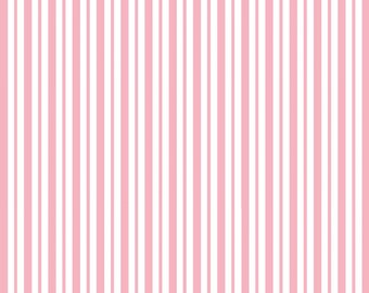 Kimberbell Basics MAS8249-P Beach Pink White  Stripes Ocean Cotton Fabric ~ Choose your Cut