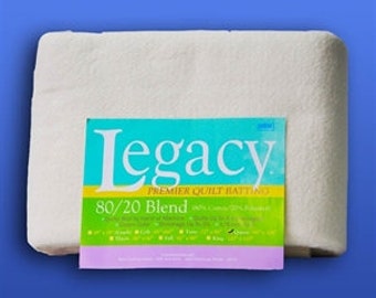 Quilt Batting - 9 yard Mini Roll Batting- Bamboo Cotton Batting- -Legacy Cotton batting -9 yds  x 96 in - Quilting - Crafting