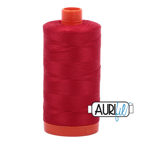 Katoenen draad - Aurifil Mako Cotton Solid 50wt 1422yds Rood # A1050-2250 Draad - Quilten - Naaien