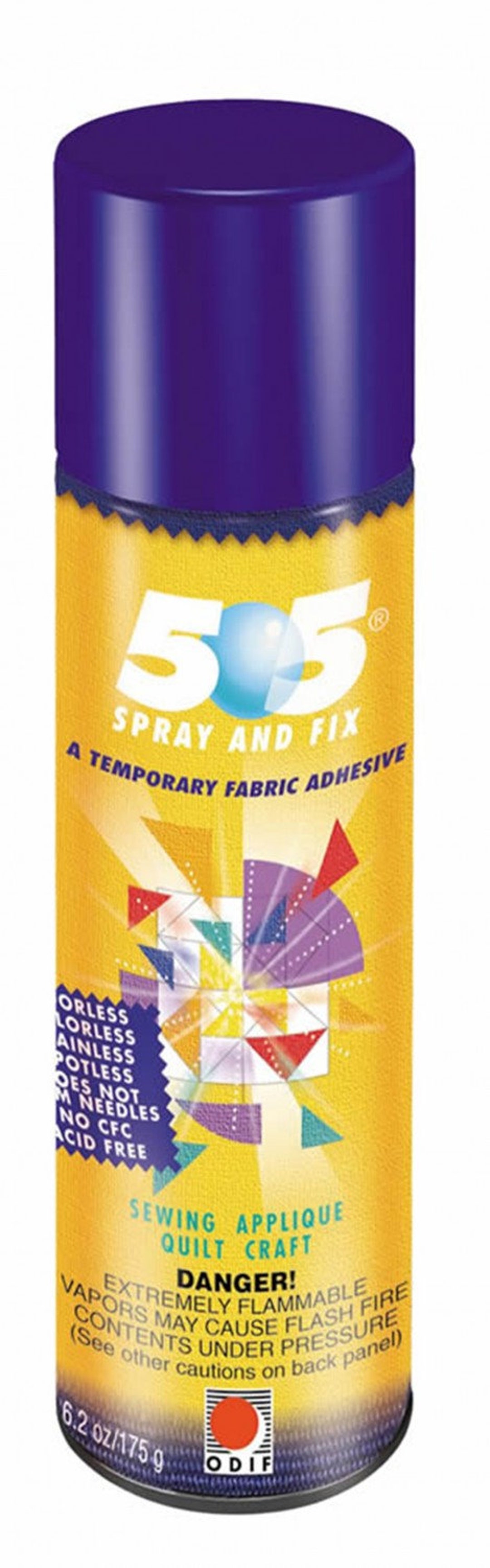 Odif 505 Spray and Fix Temporary Fabric Adhesive 6.22oz, 25 Sewing Fabric  Clips