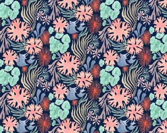 Illuminary Sea - Patriot Sea Floral - Digitally Printed # ST-DRR2074PATR Quilt Fabric - Sewing Fabric - Choose Cut