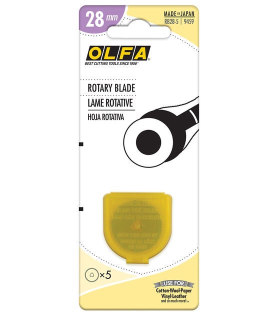OLFA 28mm Rotary Cutter Blades/2 Blade Pack/protective Case/notions/ 1031 