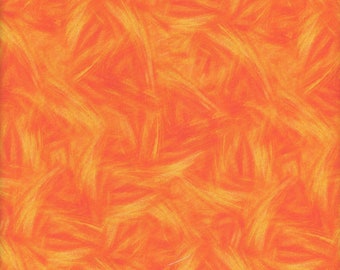 Orange Fabric -  Cat Chat Quilting Treasures - Mottled Orange  - Fabric for Quilting - Sewing - Choose Your Cut