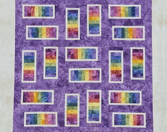 Quilt Kit -Starr Designs Hand Dyed Cotton Fabric Quilt Kit King Size Purple  Stepping Stones Quilting Sewing Crafting fabrics