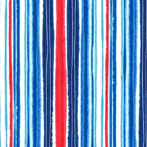 Stripe Cotton Fabric - Just Shellin' Cabana Stripe Cotton Beach Fabric - Michael Miller Beach Stripe