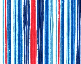 Stripe Cotton Fabric - Just Shellin' Cabana Stripe Cotton Beach Fabric - Michael Miller Beach Stripe