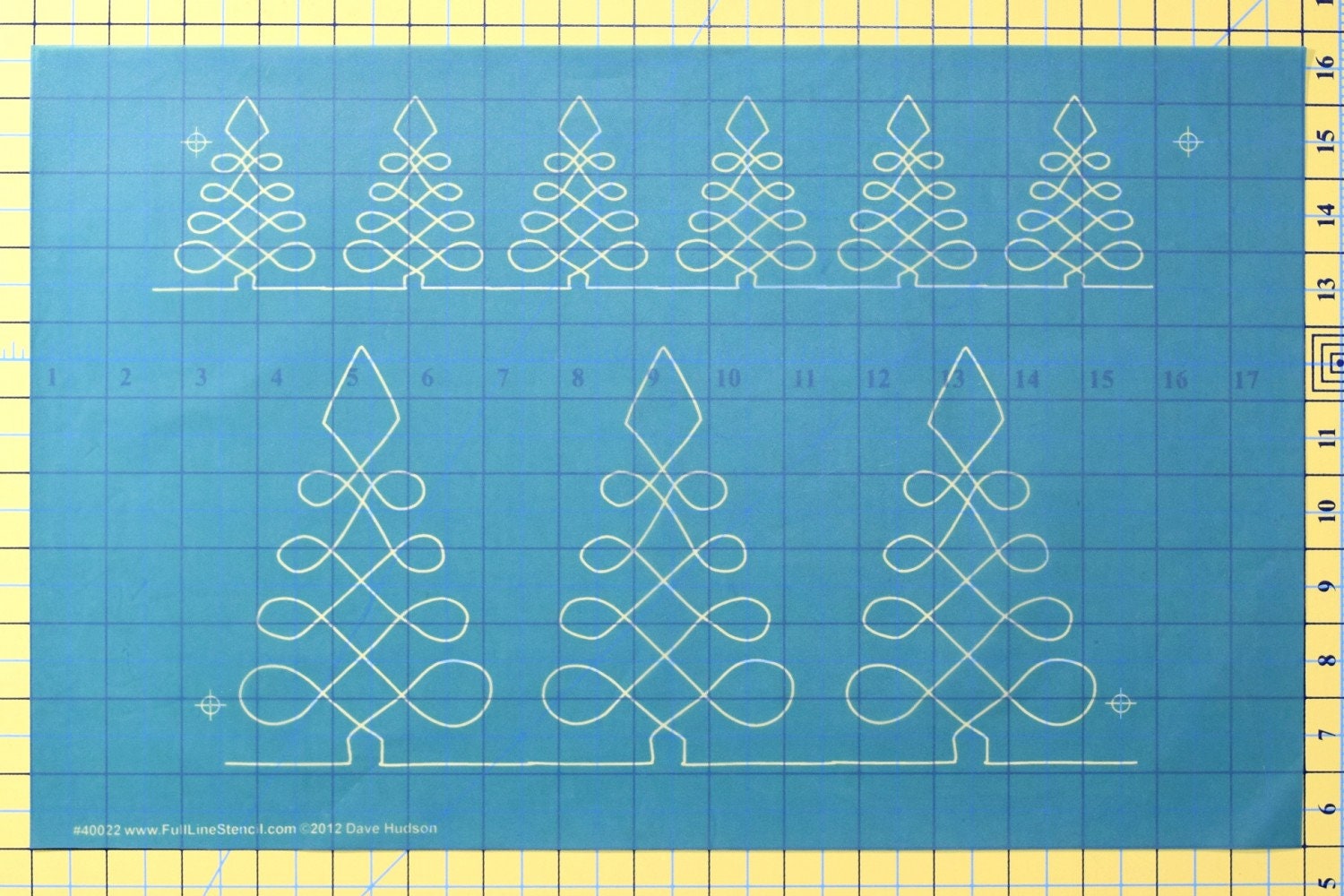 Quilt Stencil Full Line Stencil Tree of Light 40022 Use With Chalk