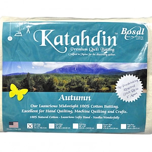 Crib Quilt Batting - 100 % Cotton Batting- Wall Hanging Size -Katahdin Cotton batting - 45 in x 60 in - Quilting - Crafting