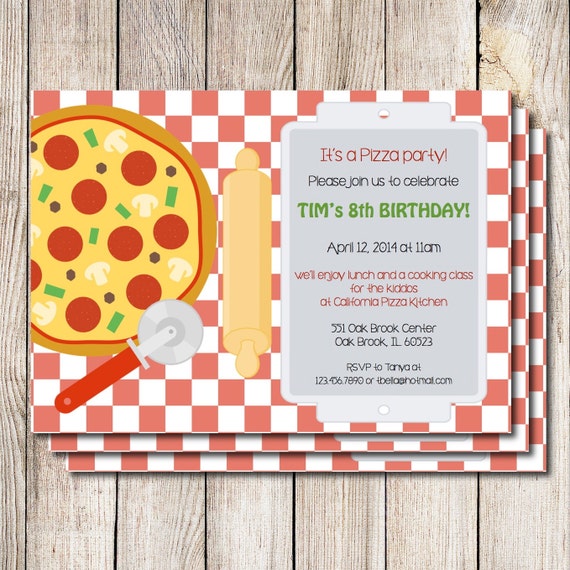pizza party invitation pizza