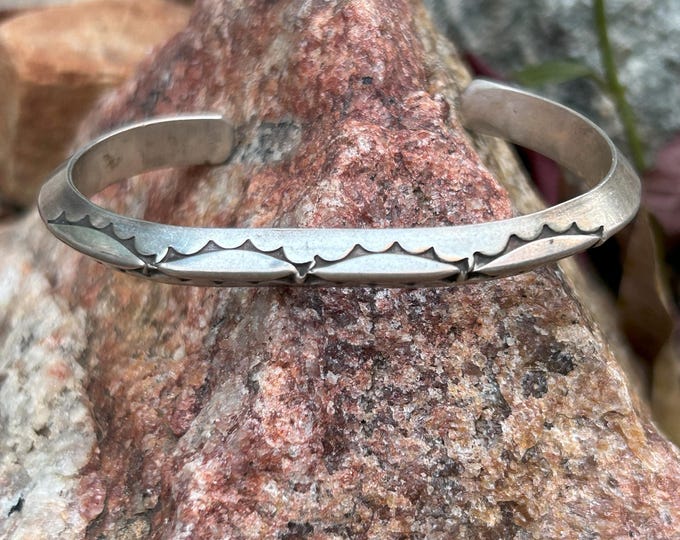 HUGE Vintage Navajo Sterling Silver & Kingman Turquoise Cuff Bracelet ...