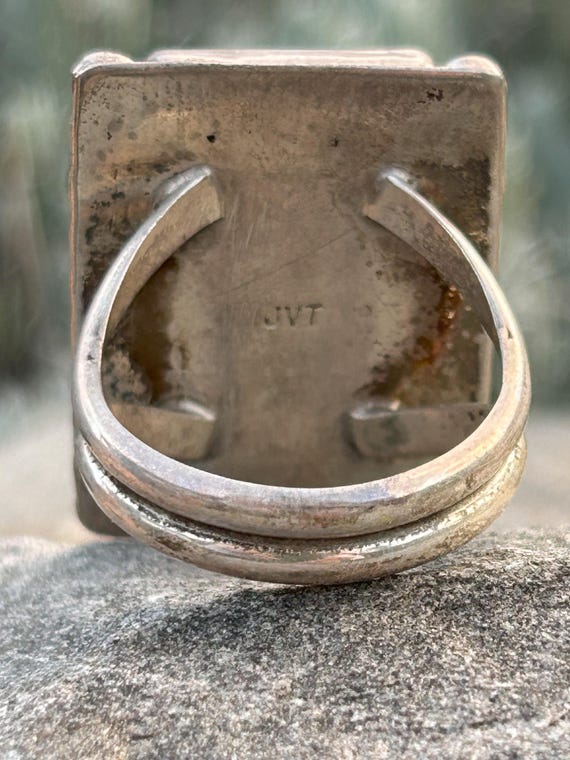 Native American Vintage Turquoise Mosaic Patchwor… - image 5