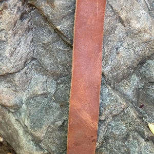 May include: Close-up of a brown leather belt with a silver buckle. The belt is made of a single strip of leather and shows natural wear. The silver buckle has a decorative design.