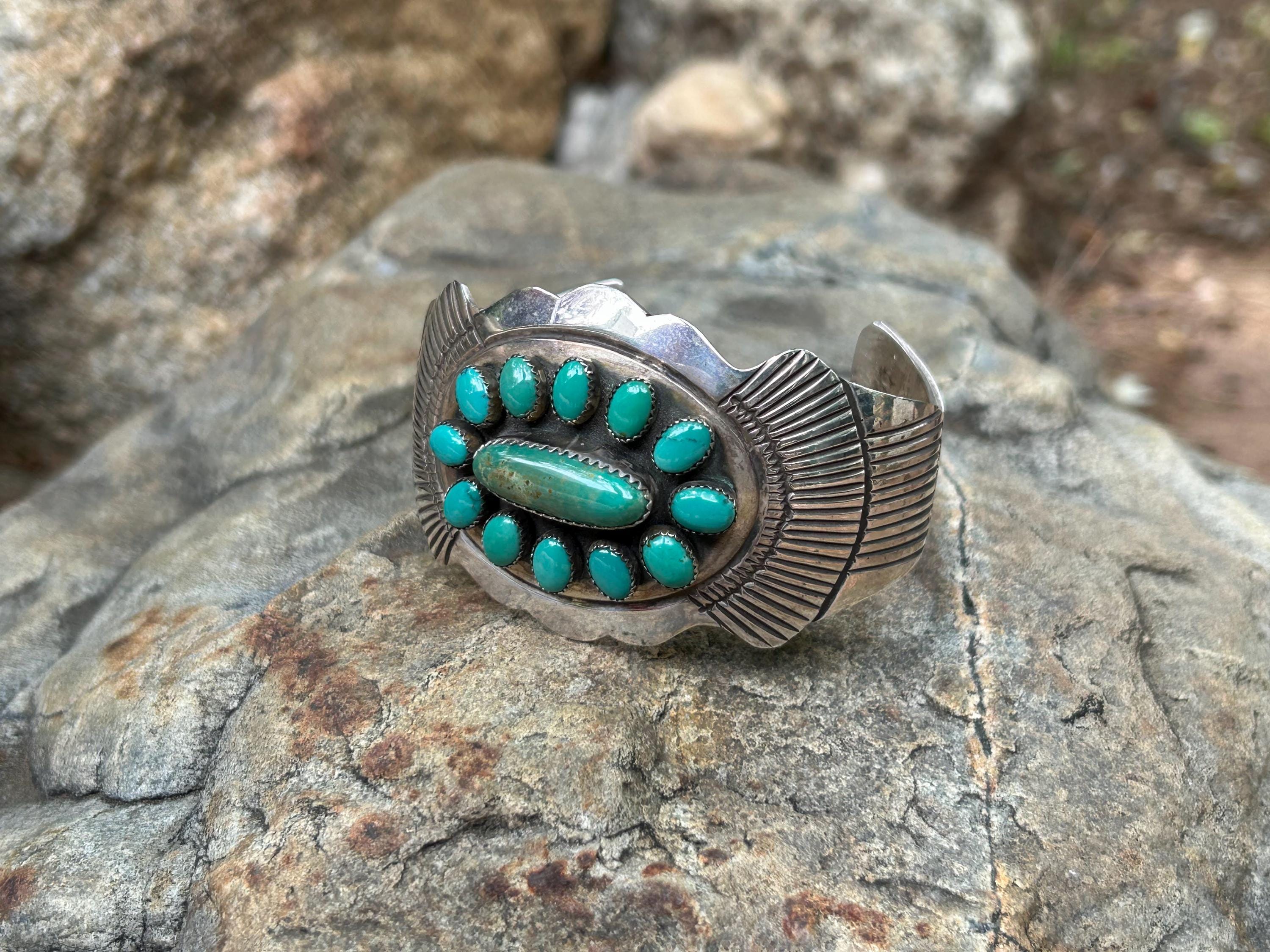 【送料0円】 お歳暮 時期 Navajo James Shay ターコイズ スタンプワーク アクセサリー
