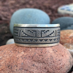 Vintage Sterling Silver Hopi Ferron Joseyesva Cuff Bracelet * - Etsy