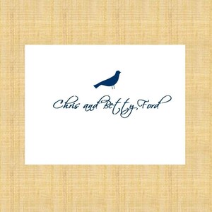 Elegante Ave papelería personalizada (Set de 10 notas dobladas)
