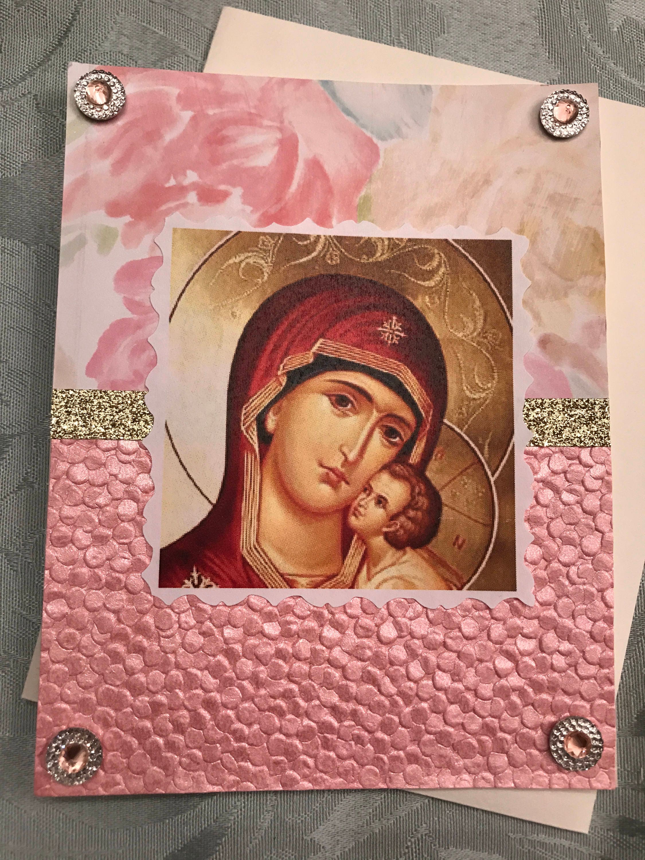 Orthodox Card Virgin Mary Orthodox Card - Etsy