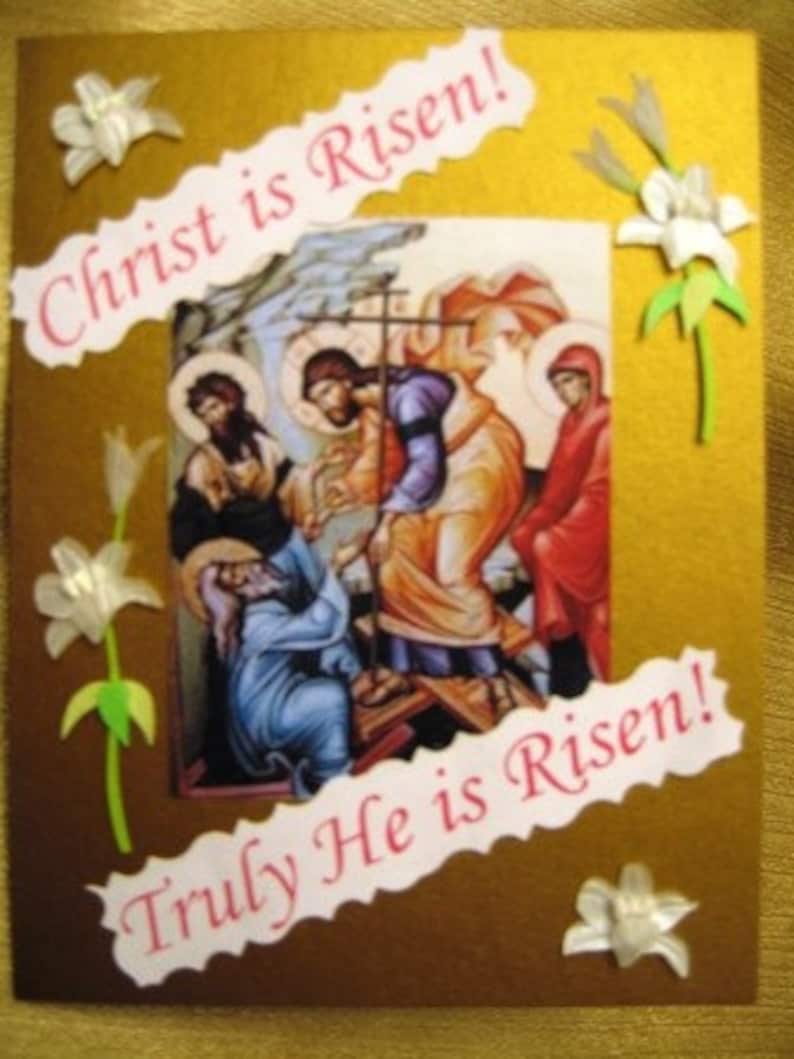 Set of Five Orthodox Easter Greeting Cards Etsy