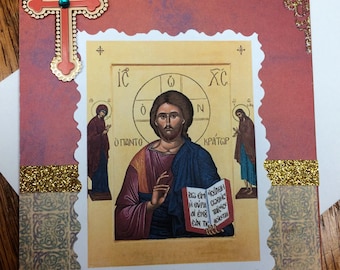 Carte de voeux orthodoxe Christ