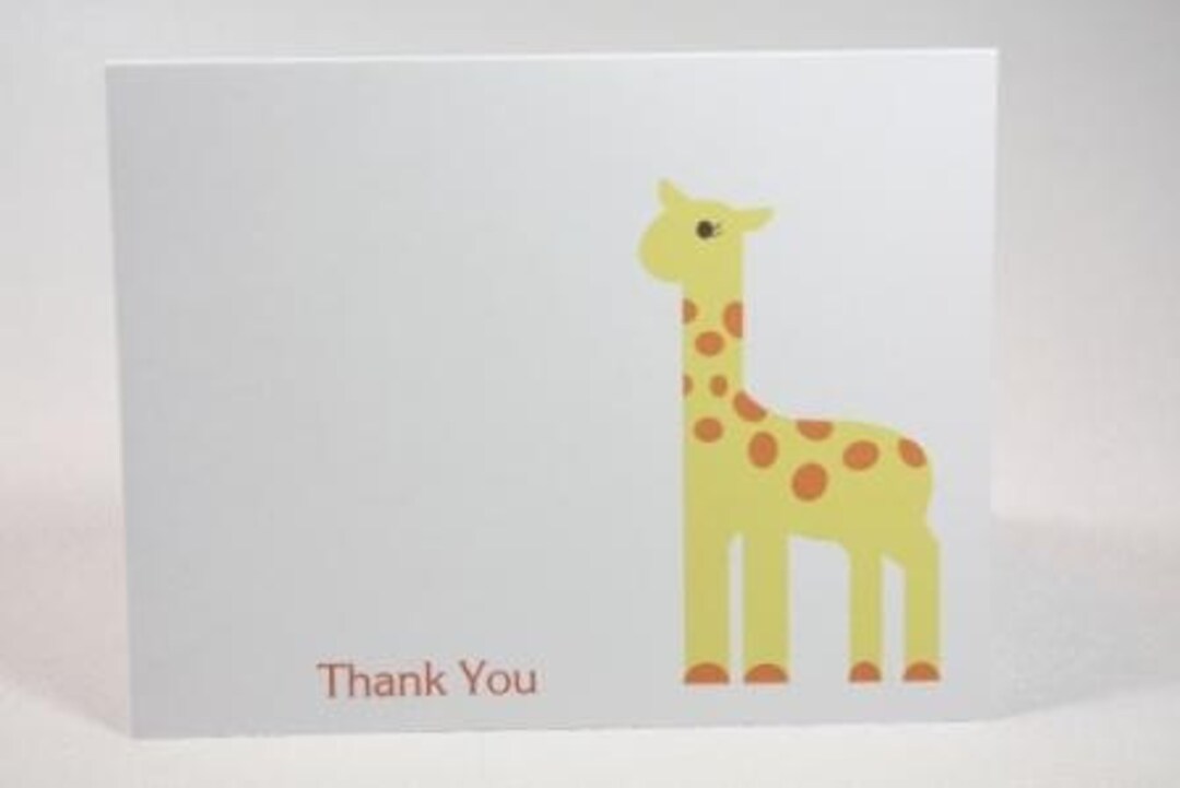 Adoroable Giraffe Personalized Stationery (set of 10 Folded Notes) - Etsy