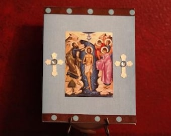 Orthodox Boy Baptism Card