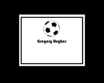 Soccer Personalized Stationery (Set of 10 Folded Notes)