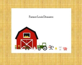 Farm Personalized Stationery (set of 10 folded notes)