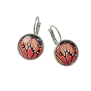 Monarch Butterfly Earrings, Monarch Wing Earrings, Monarch Wing Pierced Earrings, Monarch Butterfly Surgical Steel Lever Back Earrings