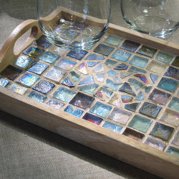 Beach Glass Mosaic Tray