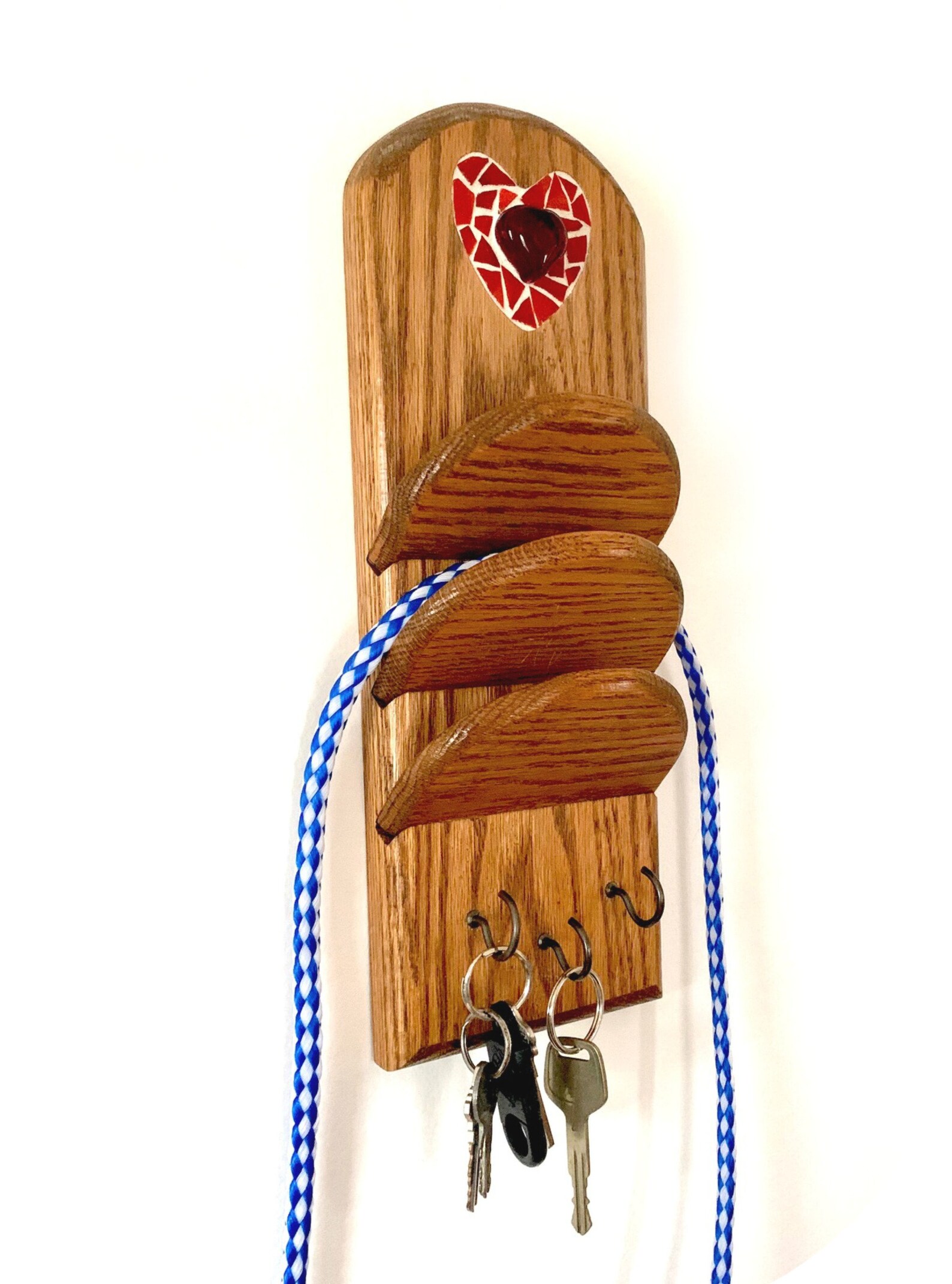 SALE Heart Mosaic Key Hook Rack Mosaic Letter Sorter Key | Etsy