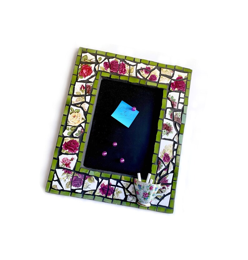 Mosaic Chalk Board Mosaic Framed Chalkboard Mosaic Etsy