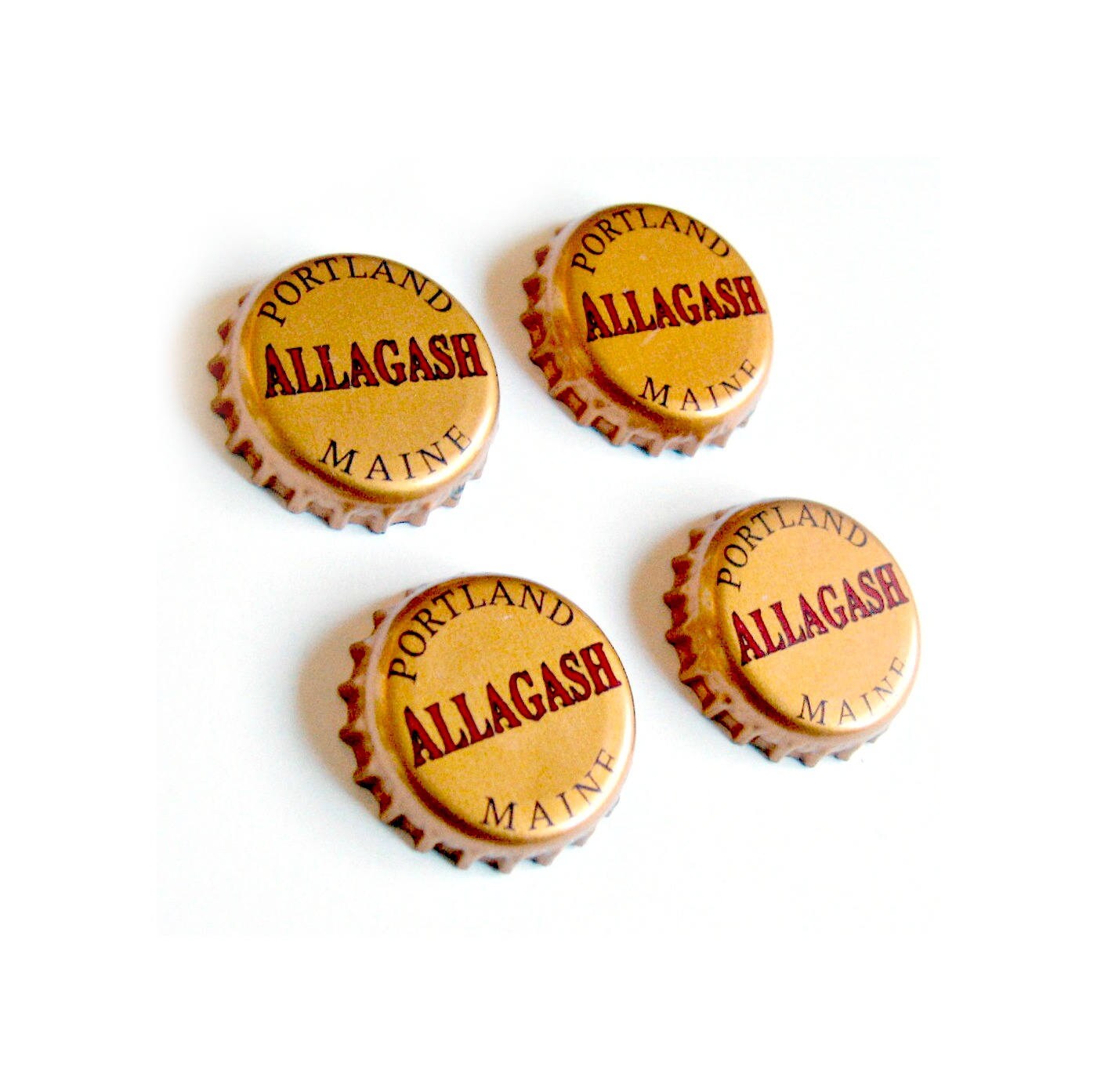 Craft Beer Magnet Set Allagash Brewery Magnets Maine Beer Bottle Top Magnets Set Of Four File Cabinet Magnet Refridgerator Magnets