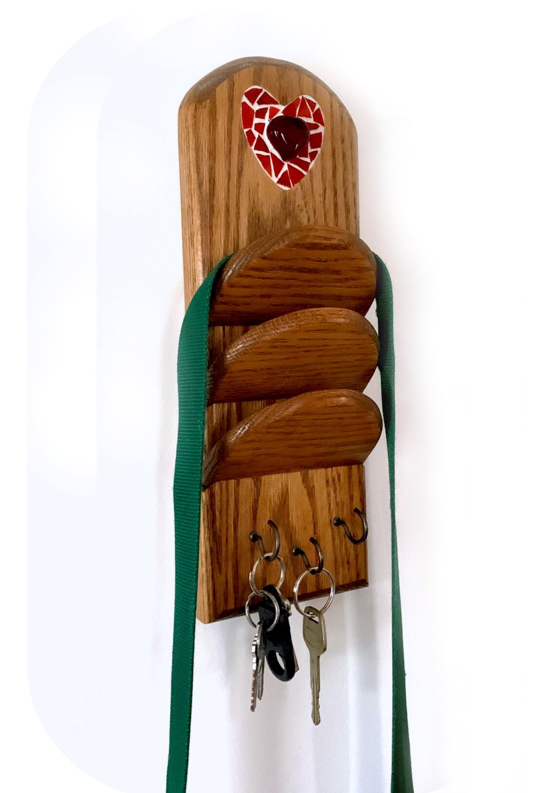 SALE Heart Mosaic Key Hook Rack Mosaic Letter Sorter Key | Etsy