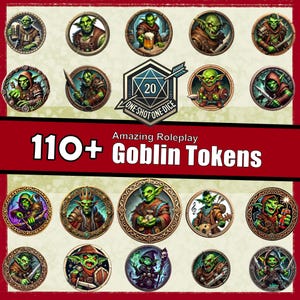 ゴブリン モンスター トークン バンドル - VTT 用の 100 以上の PNG トークン ; Roll20、Owlbear Rodeo、D&D、RPG セッション。ダンジョンマスターのズベホール。