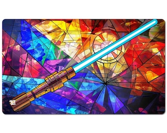 Star Wars Unlimited Lightsaber Stained Glass Playmat