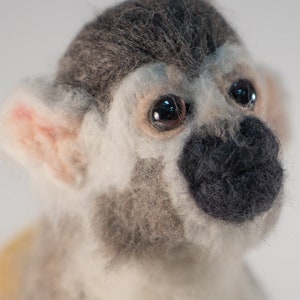 Needle Felted Animal Squirrel Monkey Life Size Portfolio - Etsy