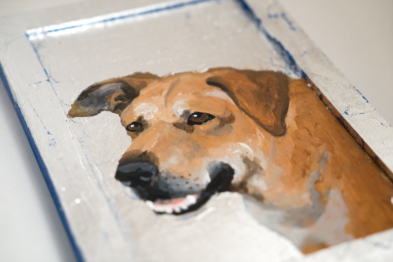Old Yeller Famous Dog Series Original Painting on Board with | Etsy
