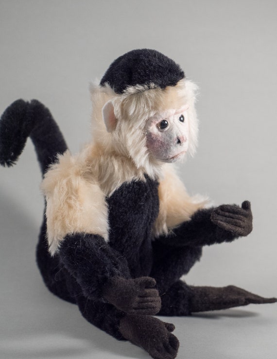 Mohair and Alpaca White Faced Capuchin Monkey Heirloom Toy 0065