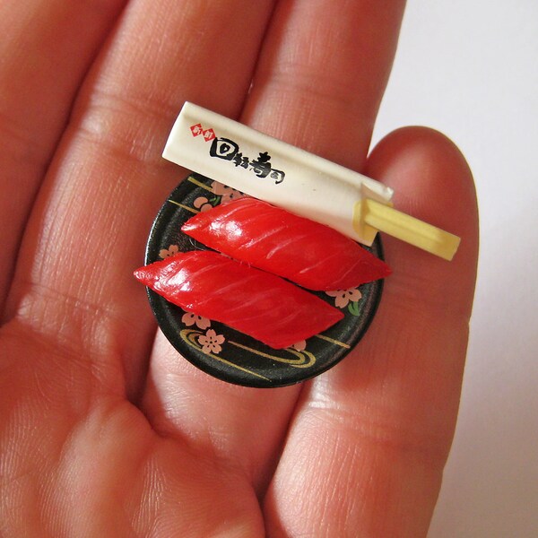 Nigiri Tuna Sushi Ring - Food Jewelry - Adjustable