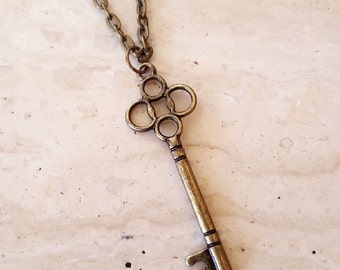 Key Necklace, Skeleton Key Necklace, Layering Necklace