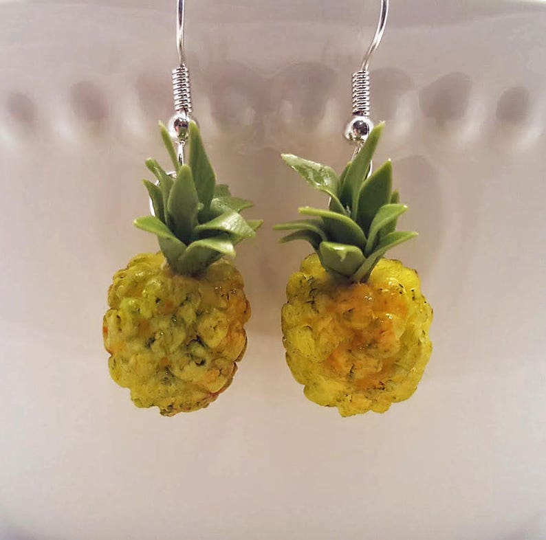 Polymer Clay Pineapple Dangle Earrings